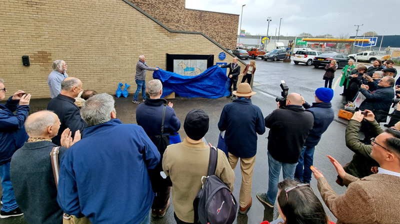 Mick the Miller Mosiac unveiling.